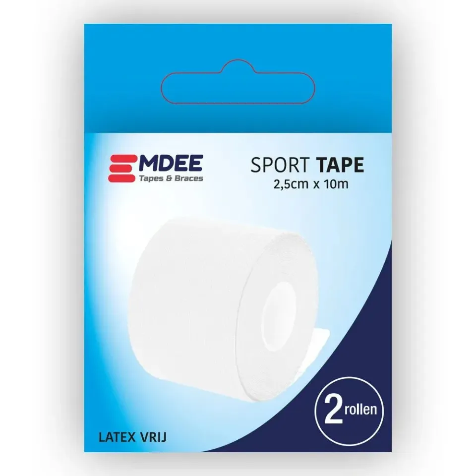 EMDEE Sporttape wit 2,5cm x 10m 2 rollen vingers
