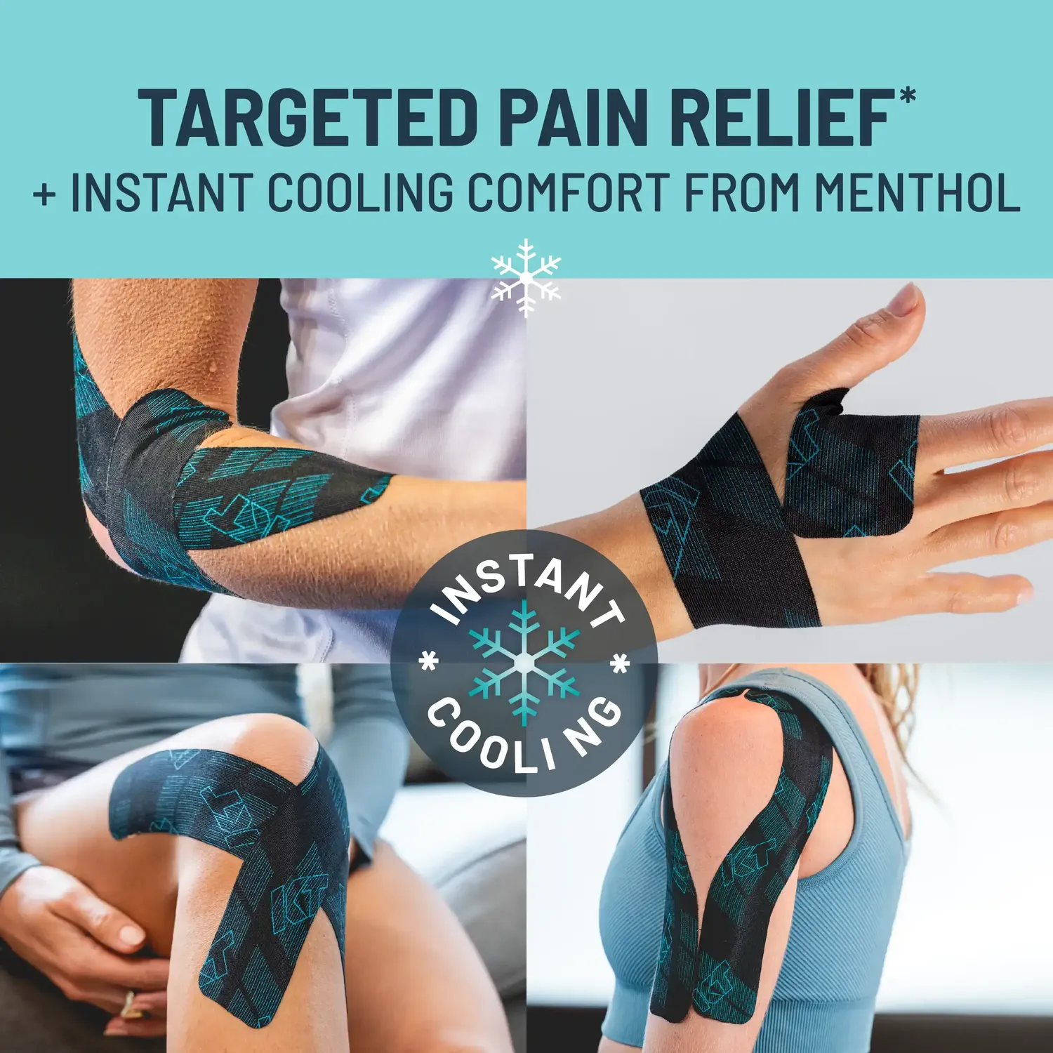 KT Tape Muscle & Joint Pain Relief Patch menthol 10 stuks