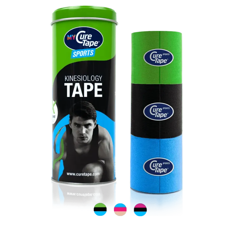 MyCureTape Sports kinesiotape 3 rollen koker viscose