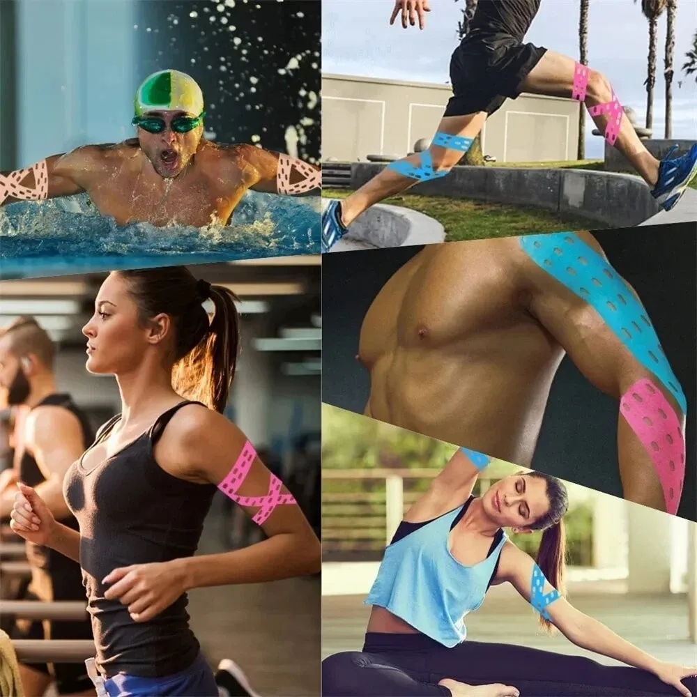 Anampion kinesiotape rol blauw 5cm x 5m elastisch