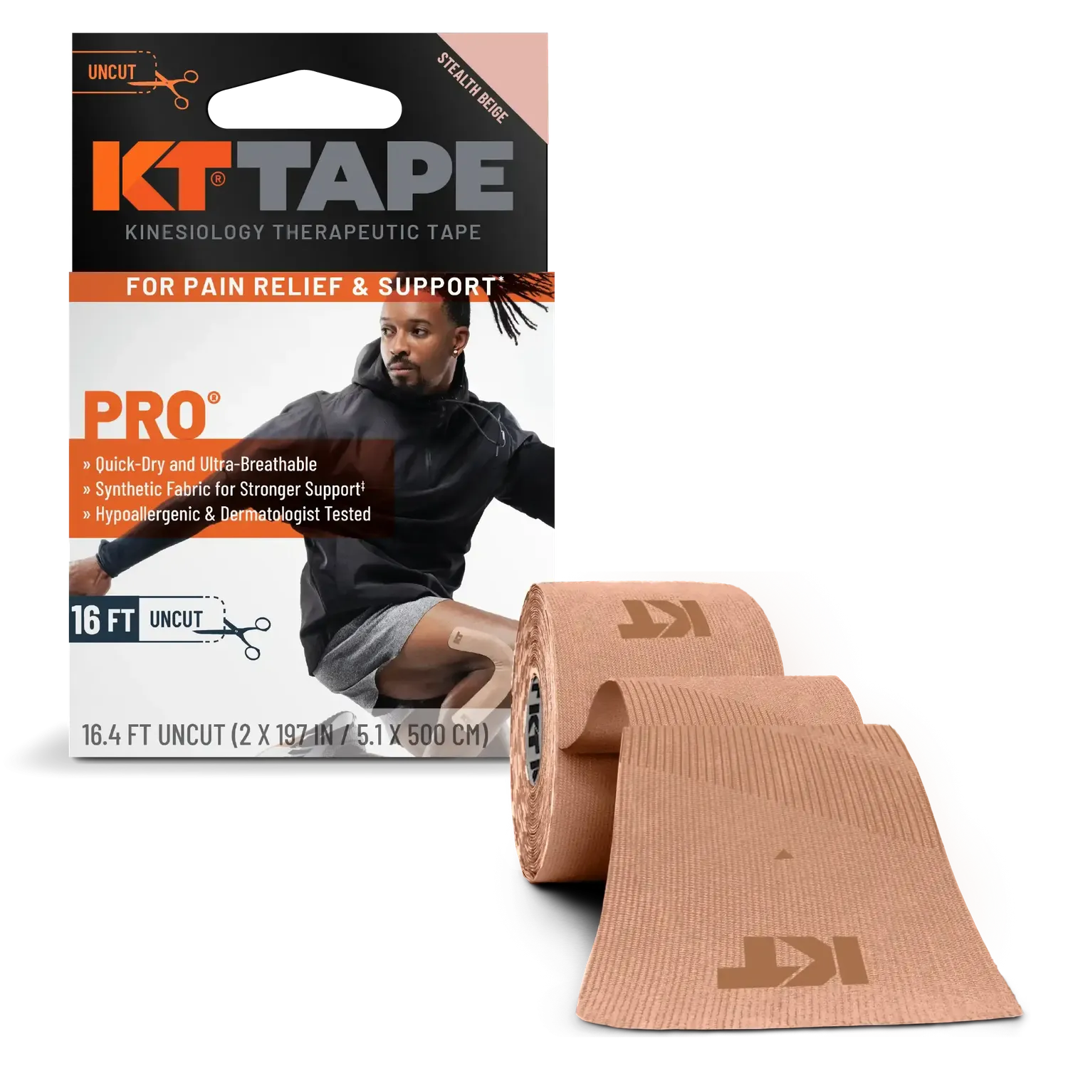 KT Tape Pro kinesiotape rol 16 ft zwart synthetisch
