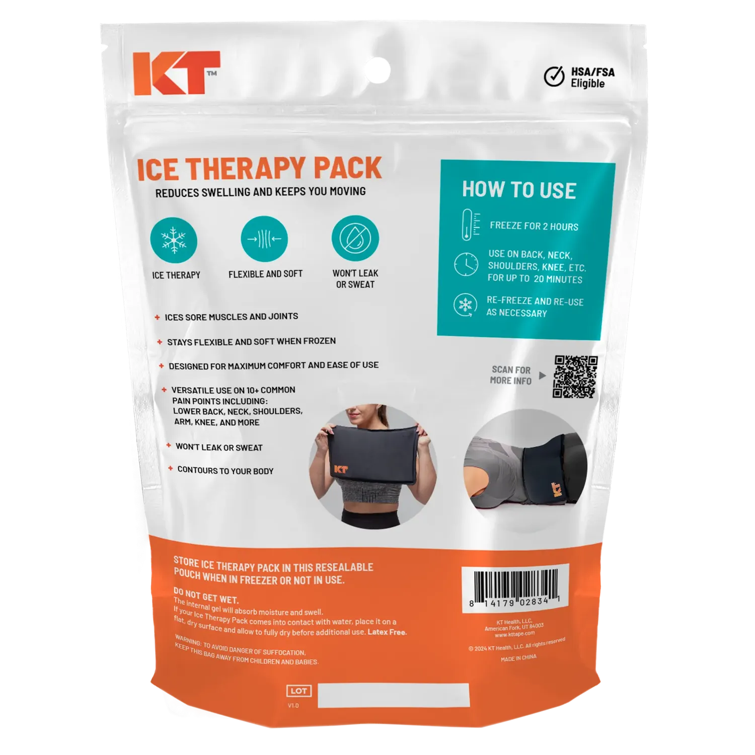 KT Health Ice Therapy Pack koelpack – rug en schouder