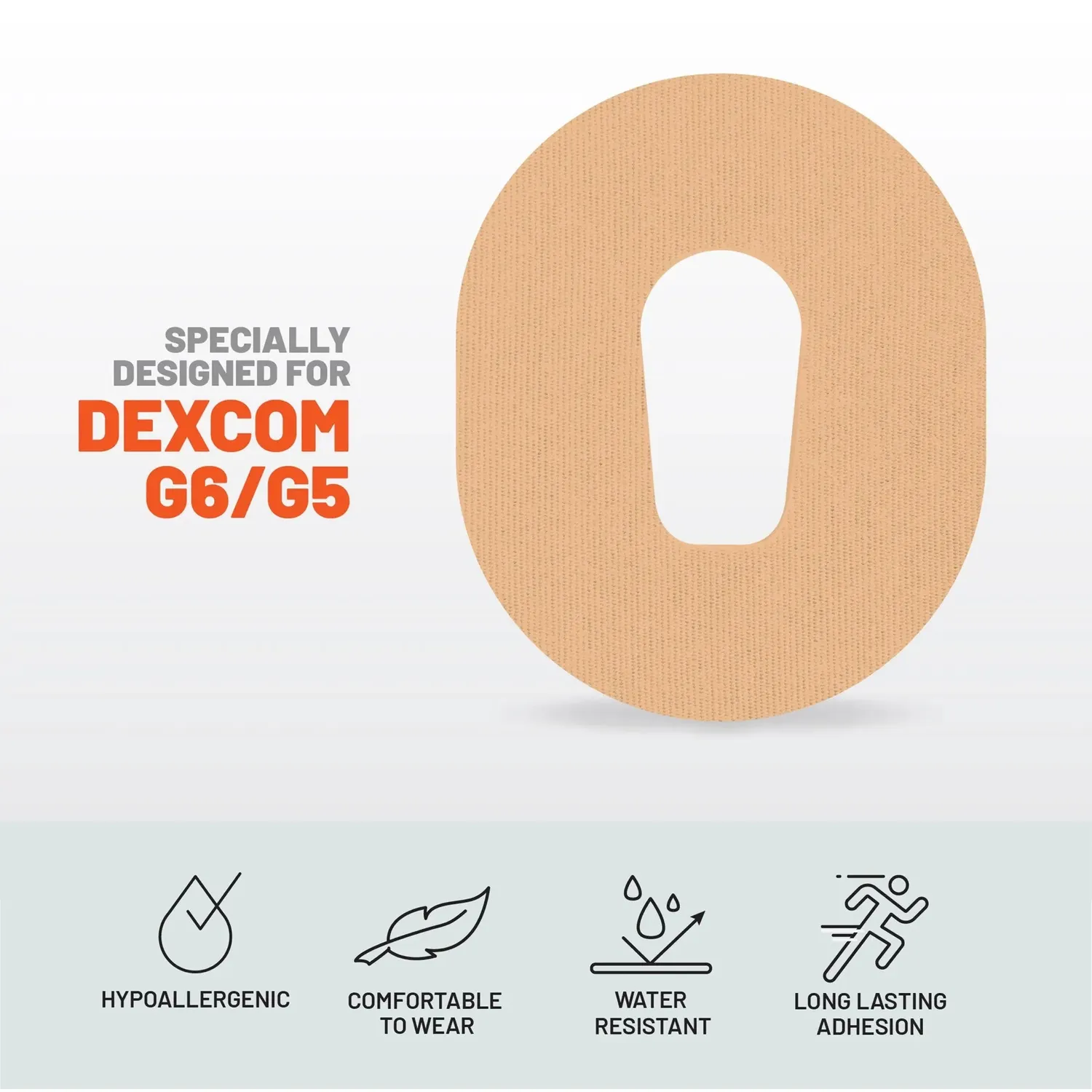 KT Tape CGM Patch sensorpleister Dexcom G6 – waterdicht