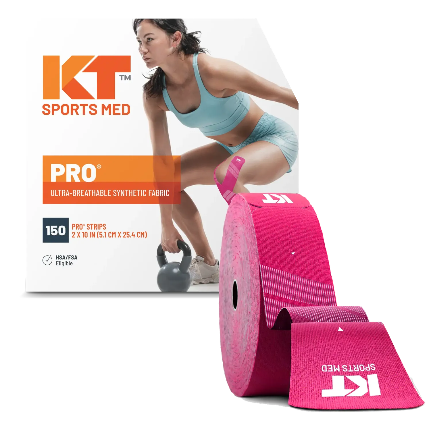 KT Tape Pro kinesiotape Jet Black 150 strips 10 inch