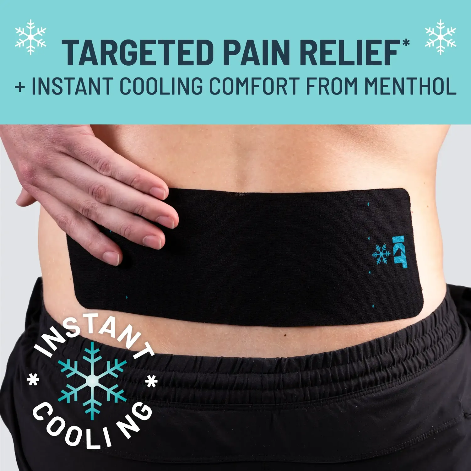 KT Tape Back Pain Relief rugpleister 4 stuks XL menthol
