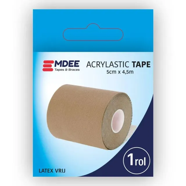 Emdee Acrylastic Tape Beige 5 cm x 4,5 m Elastisch