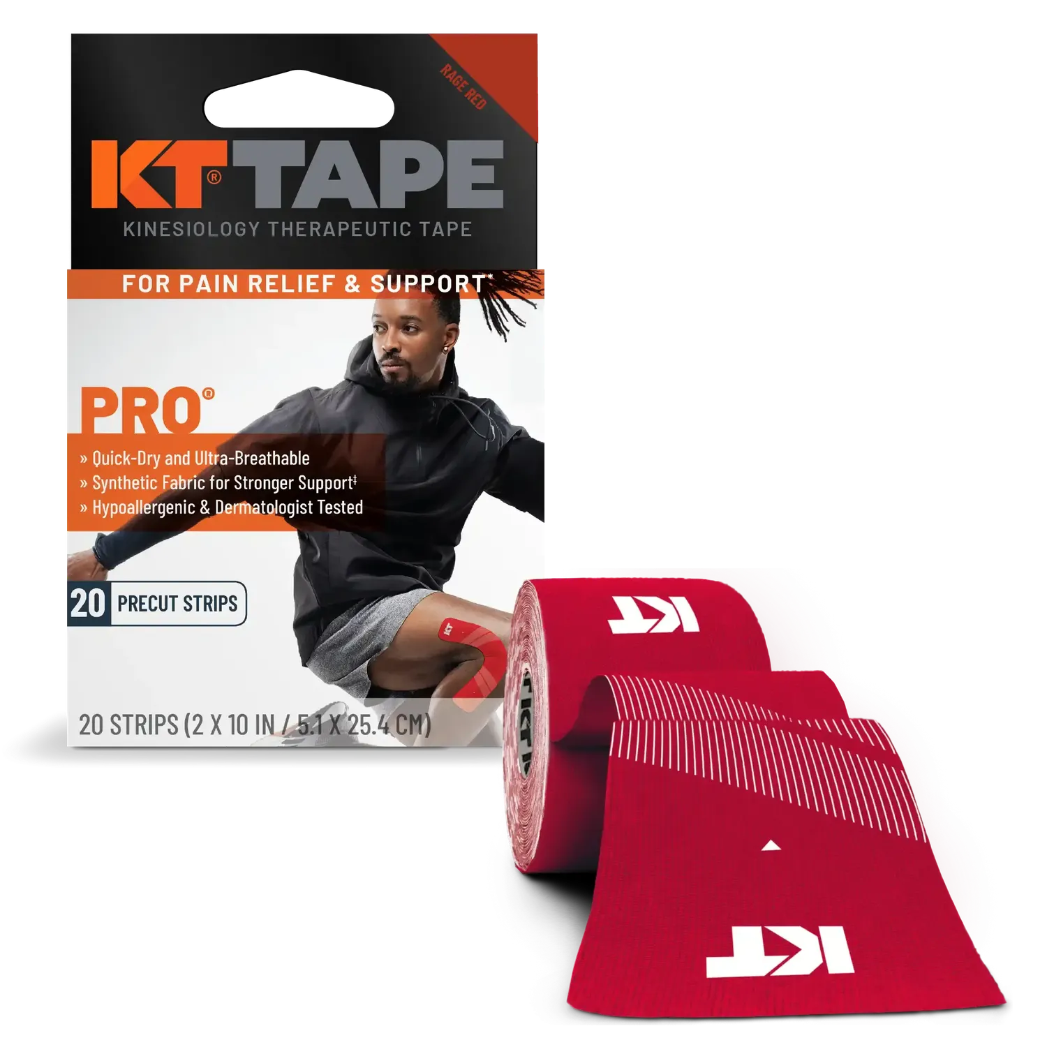 KT Tape Pro kinesiotape strips Jet Black voorgeknipt