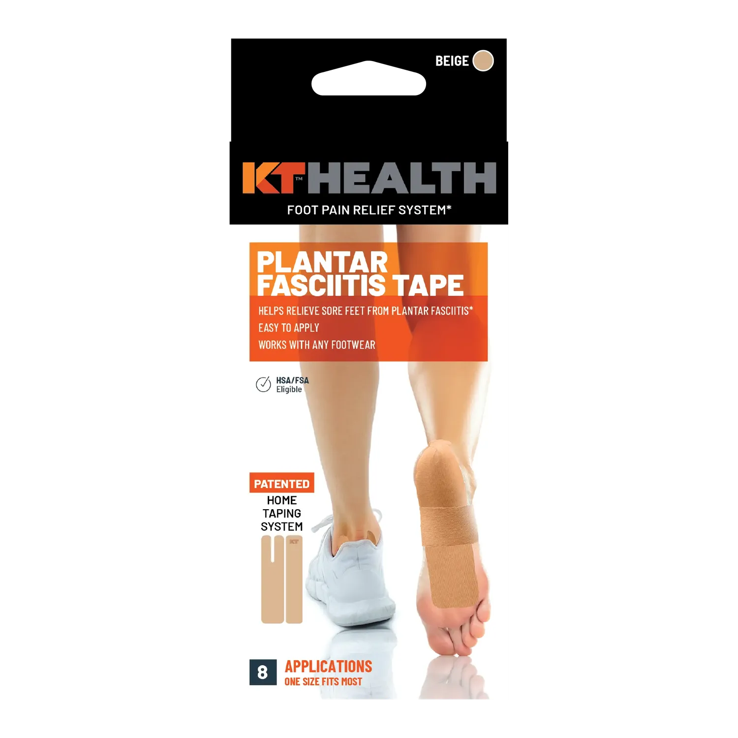 KT Health plantair tape voet 8 applicaties voorgeville
