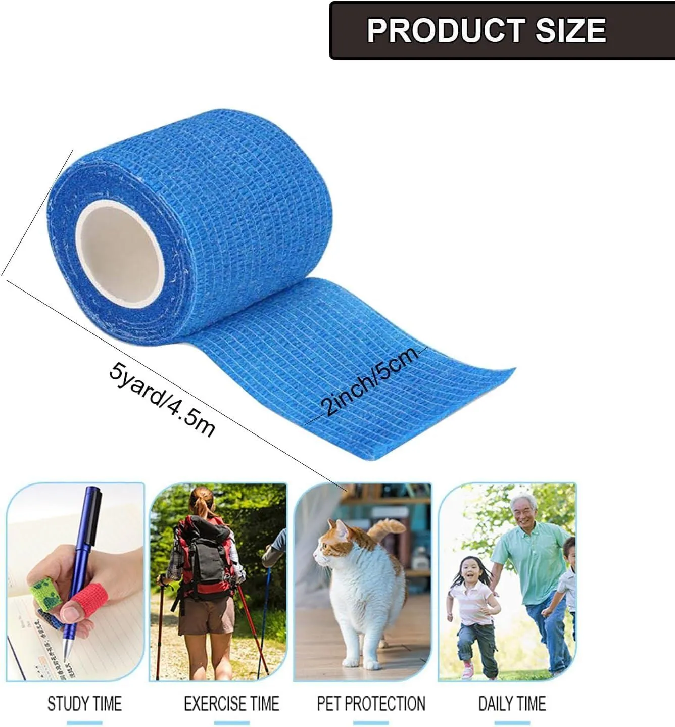 Anampion zelfklevend verband blauw 5cm x 4,5m 15 rollen