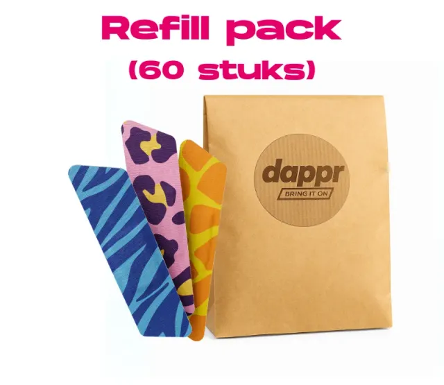 Dappr Savanne pleisters refill 60 stuks bamboe
