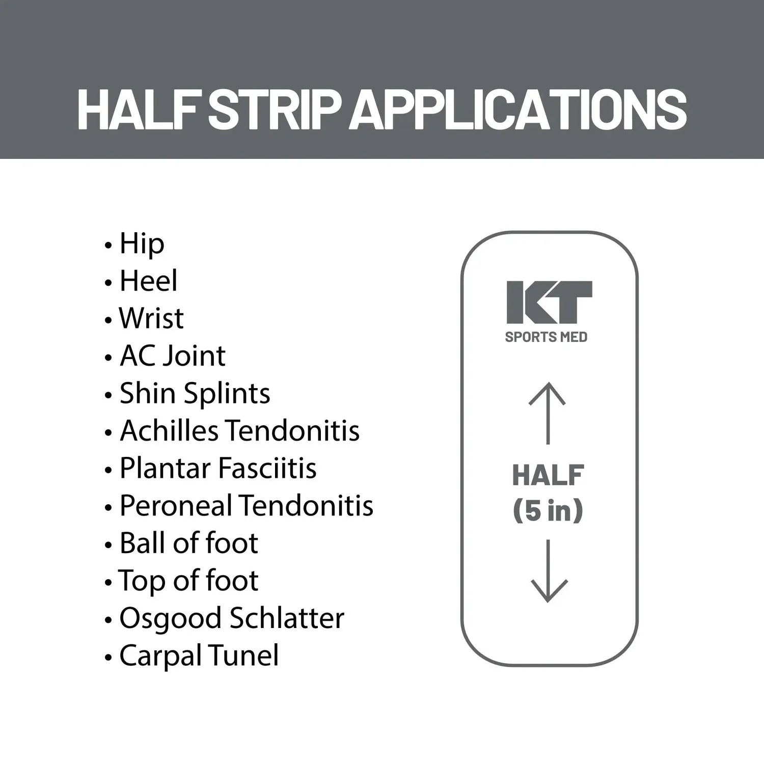 KT Tape Pro Extreme kinesiotape 300 halve strips zwart