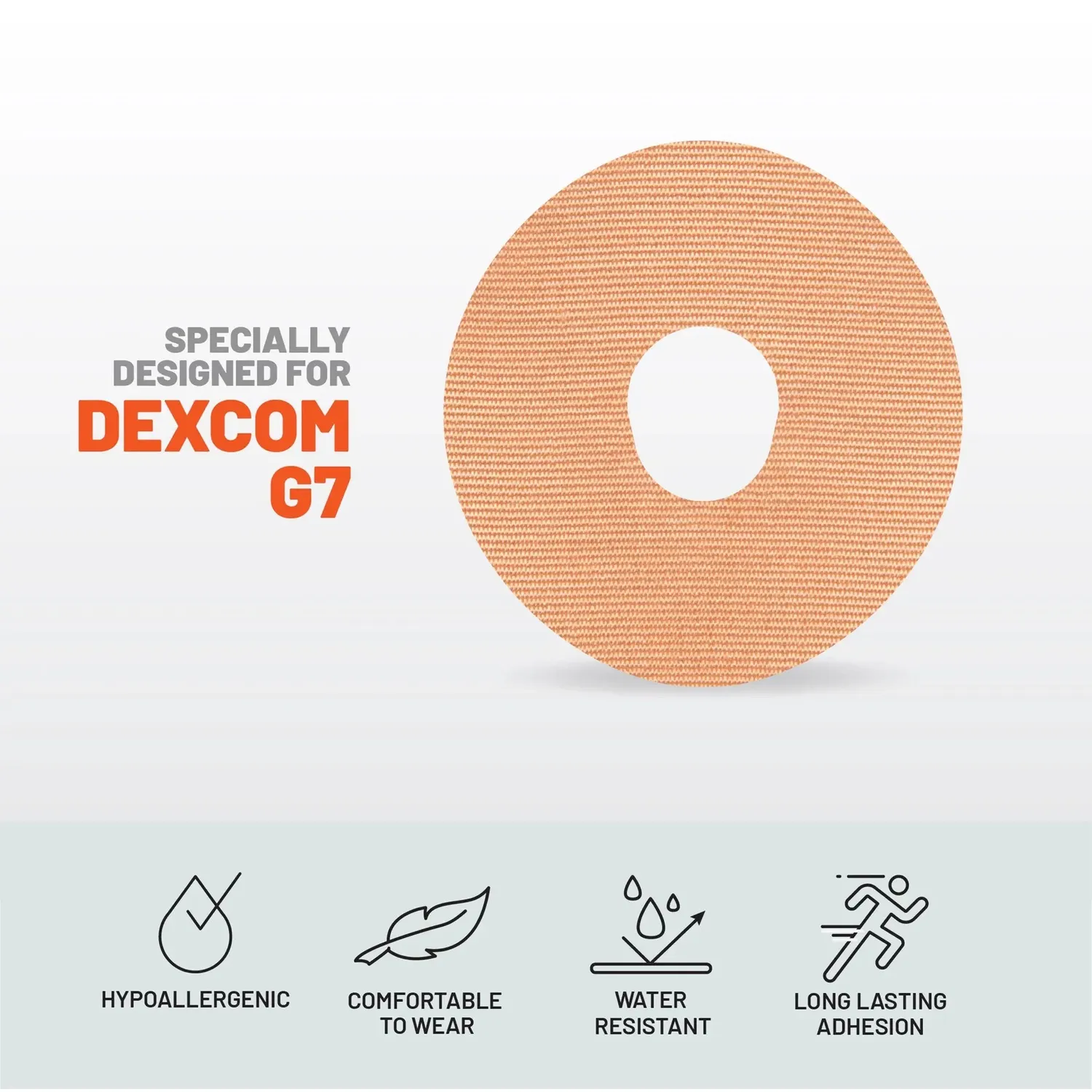 KT Tape CGM Patch sensorpleister Dexcom G6 – waterdicht