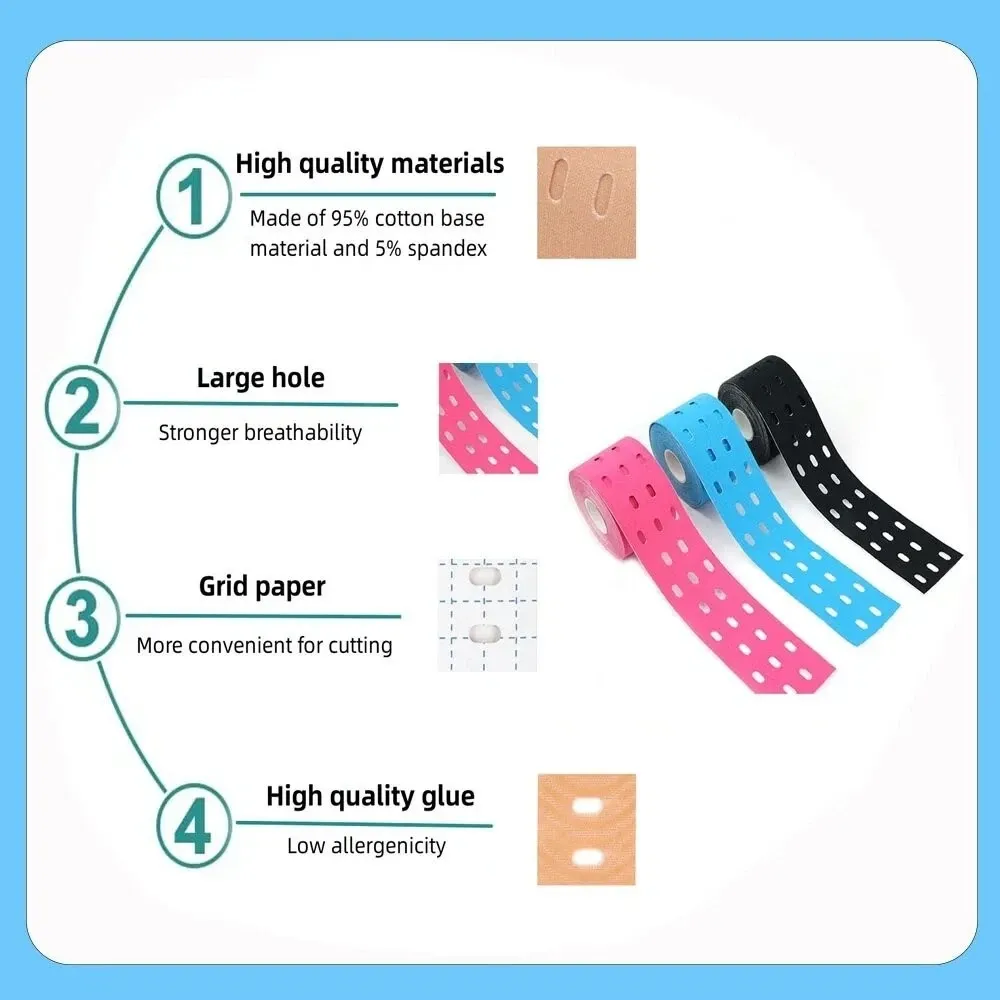 Anampion kinesiotape rol blauw 5cm x 5m elastisch