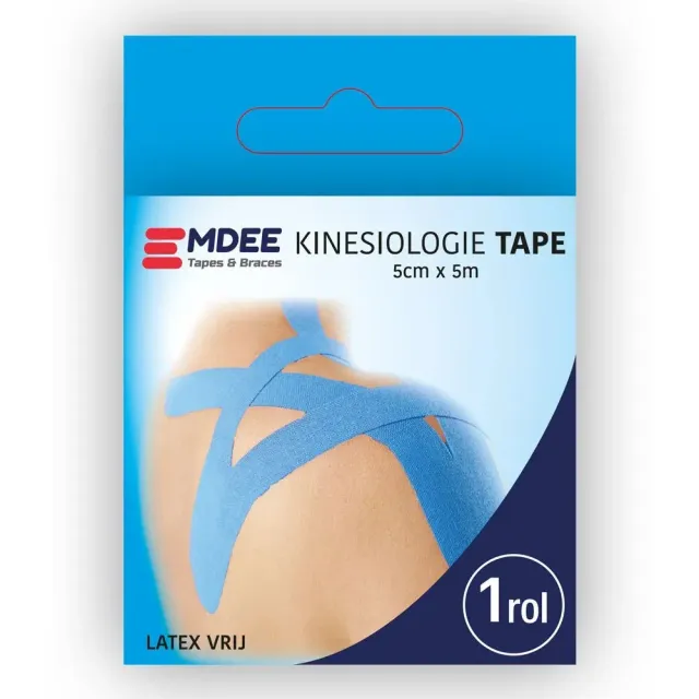 Emdee Kinesiologie Tape Blauw 5 cm x 5 m elastisch