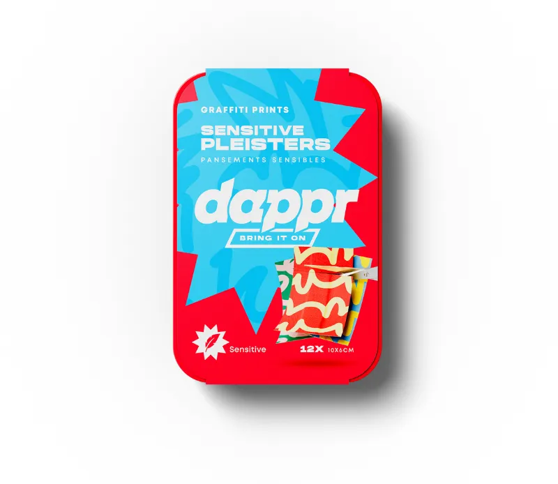 Dappr Graffiti knippleister 12 strips huidvriendelijk