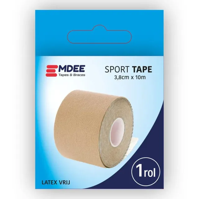 EMDEE Sporttape niet-elastisch 3,8cm x 10m beige stabiliteit