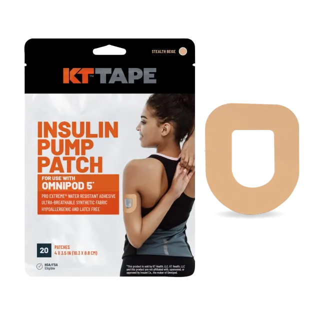 KT Tape insulinepomp patch Omnipod 5 huidvriendelijk