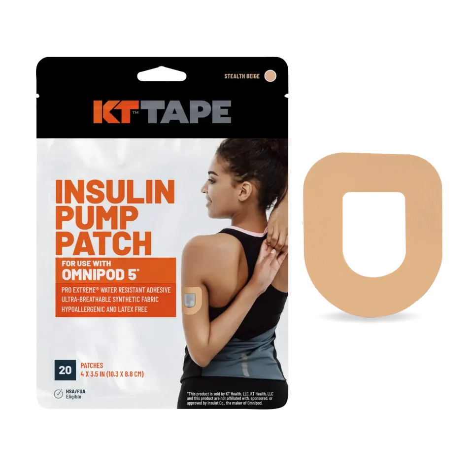 KT Tape insulinepomp patch Omnipod 5 huidvriendelijk