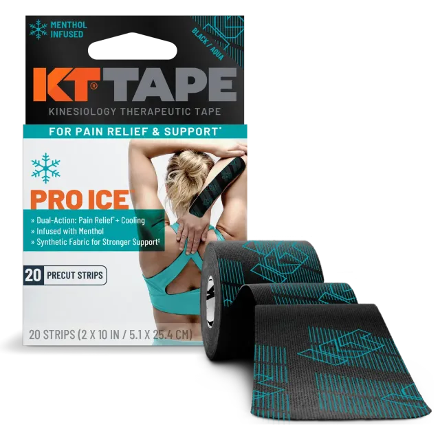 KT Tape Pro Ice kinesiotape zwart – verkoelend menthol