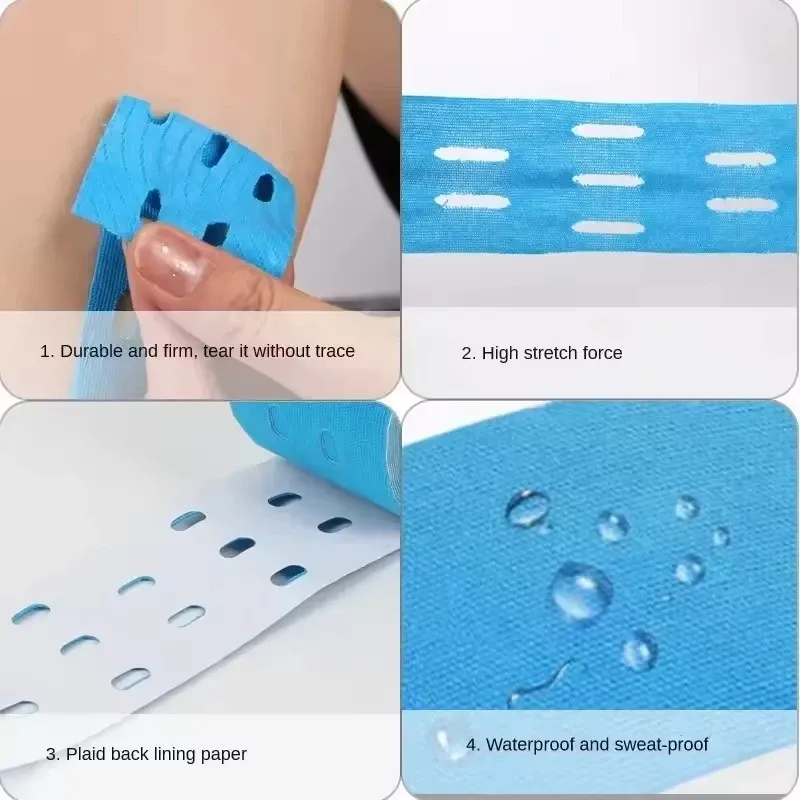 Anampion kinesiotape rol blauw 5cm x 5m elastisch
