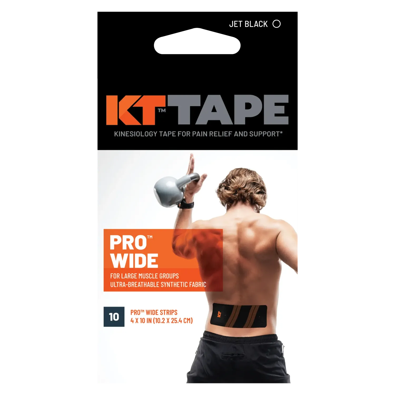 KT Tape Pro Wide kinesiotape 10 strips 4 inch breed