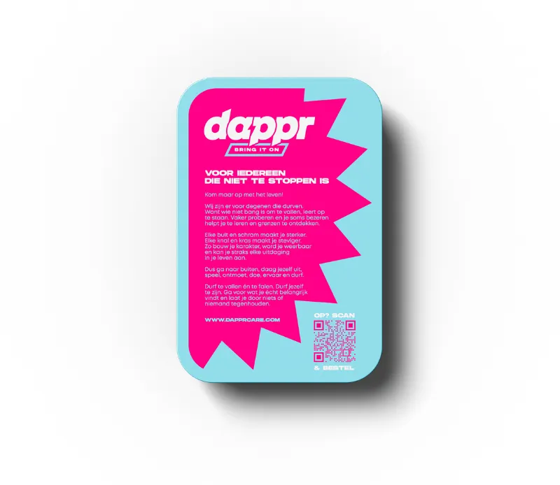 Dappr Tie Dye To-Go blikje pleisters 21 stuks bamboe