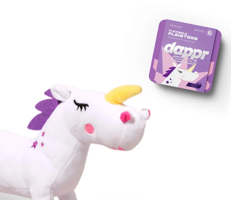 Dappr Unicorn knuffel limited edition zacht