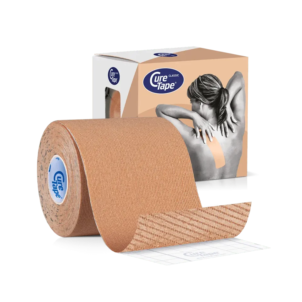 CureTape Classic kinesiotape breed 7,5 cm katoen