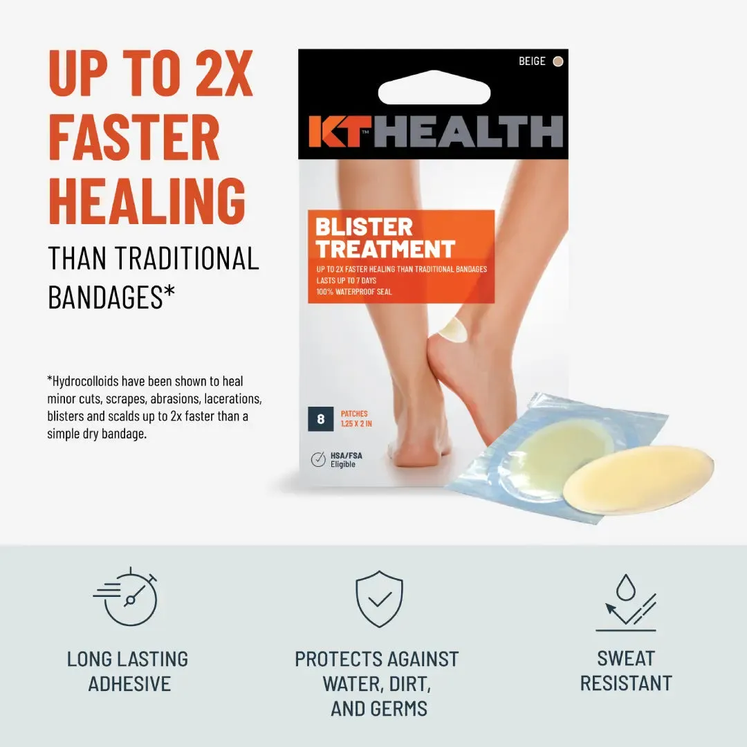 KT Health blarenpleister 8 stuks waterproof hydrocolloid
