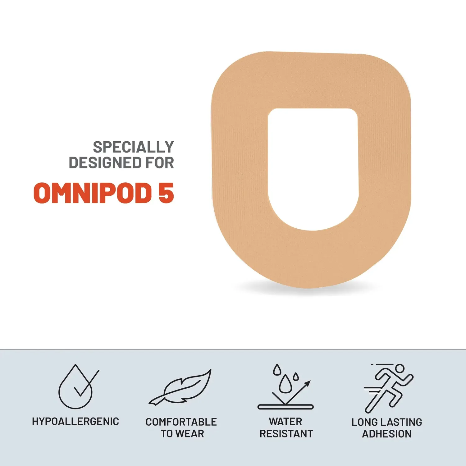 KT Tape insulinepomp patch Omnipod 5 huidvriendelijk