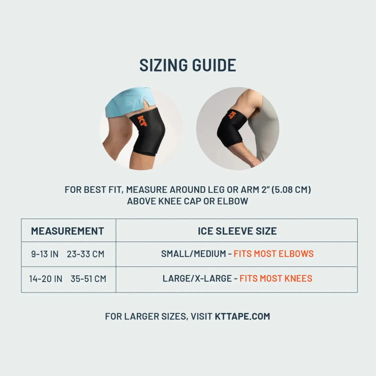 KT Health Ice Sleeve koelhoes M/L – knie en elleboog