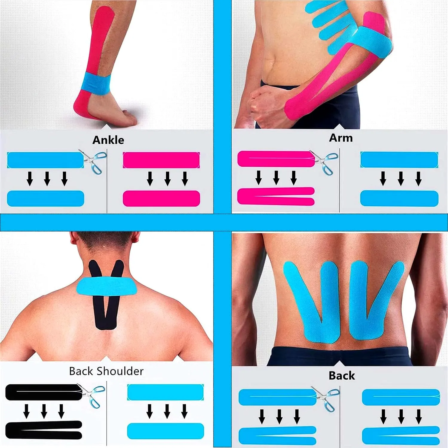 Anampion Pro kinesiotape voorgestanst 3 rollen