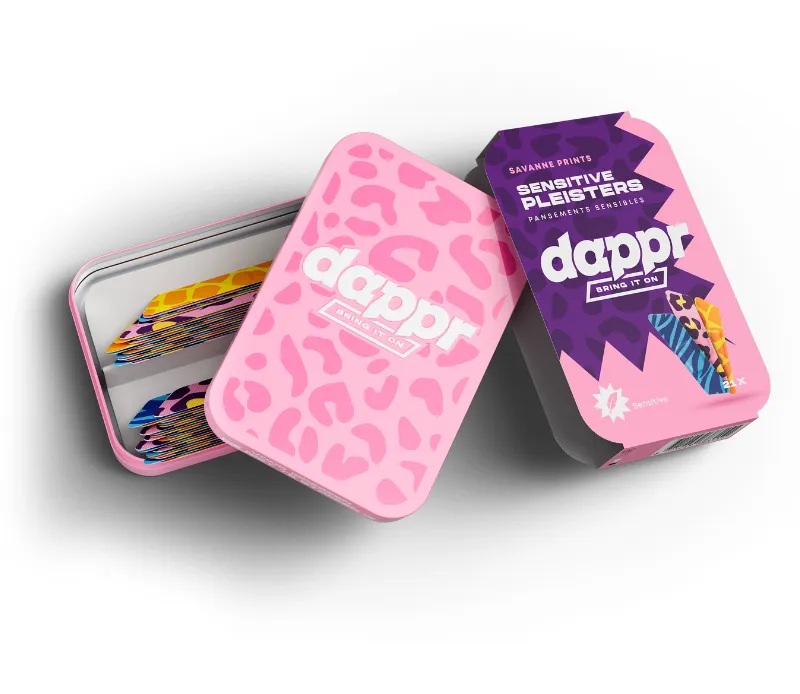 Dappr Savanne pleisters to-go blikje 21 stuks