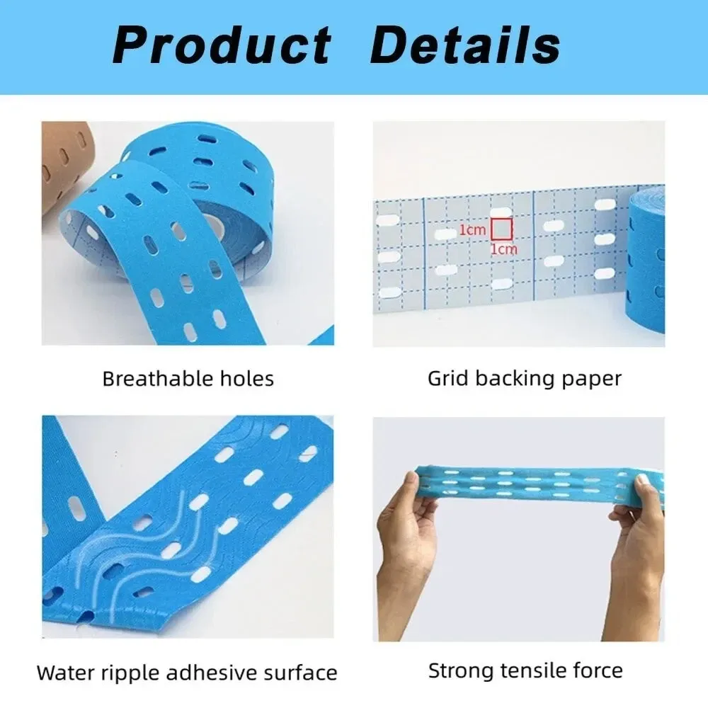 Anampion kinesiotape rol blauw 5cm x 5m elastisch