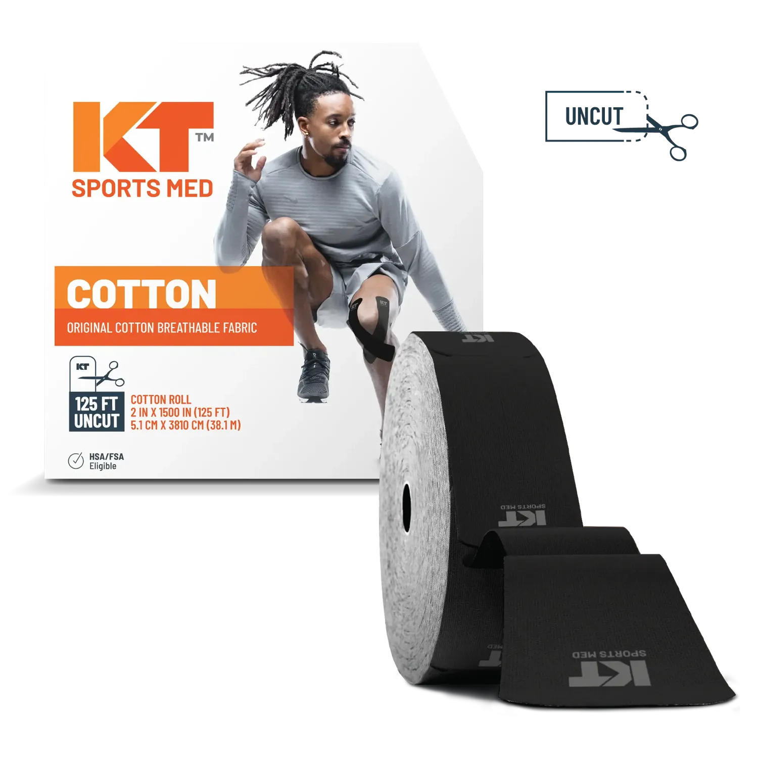 KT Tape Original Cotton Uncut kinesiotape 125 ft beige katoen