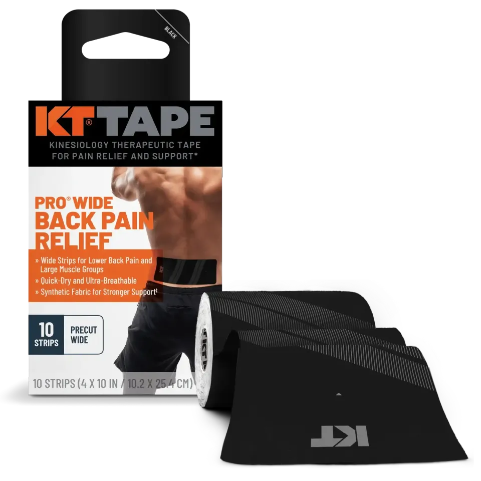 KT Tape Pro Wide kinesiotape 10 strips 4 inch breed
