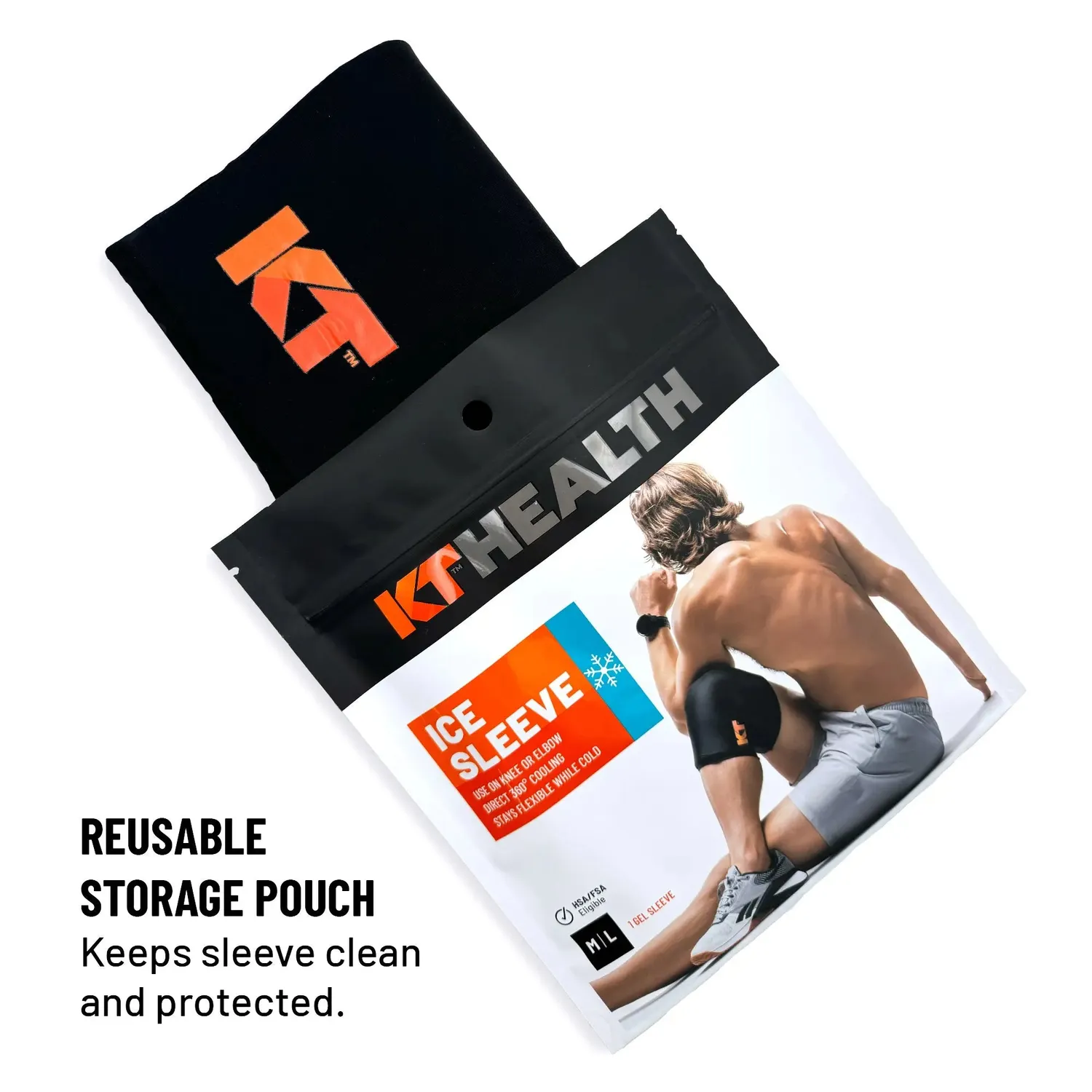KT Health Ice Sleeve koelhoes M/L – knie en elleboog