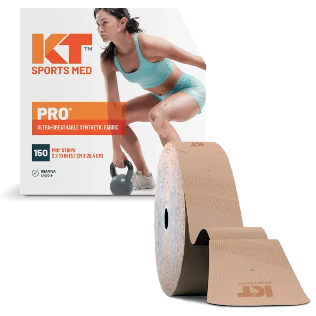 KT Tape Pro kinesiotape Jet Black 150 strips 10 inch