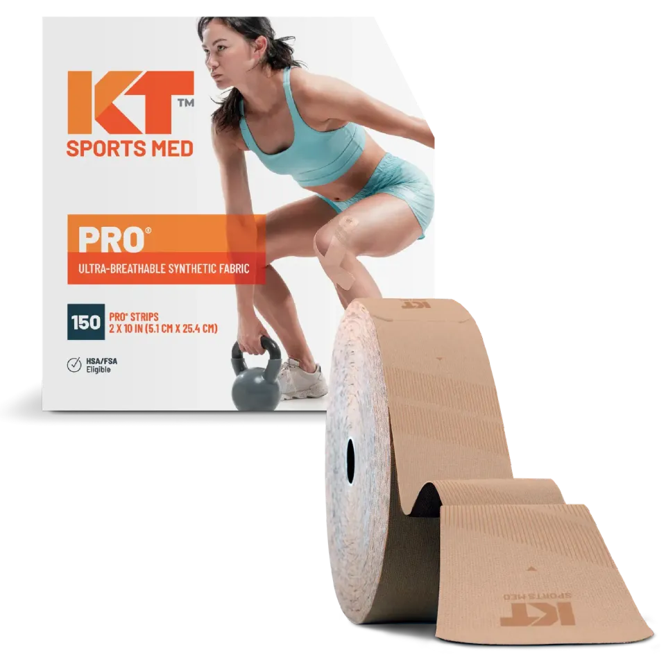 KT Tape Pro kinesiotape Jet Black 150 strips 10 inch