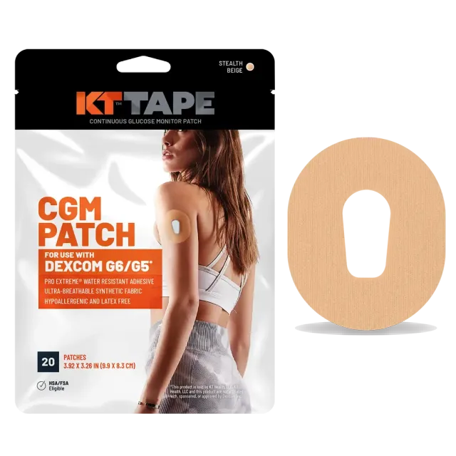 KT Tape CGM Patch sensorpleister Dexcom G6 – waterdicht