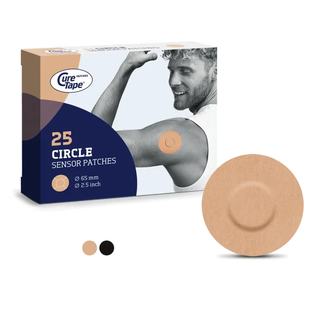 CureTape Sensor Patches rond CGM pleisters 25 stuks kleur