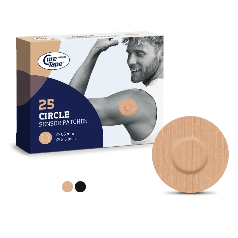 CureTape Sensor Patches rond CGM pleisters 25 stuks kleur