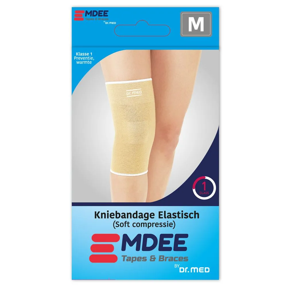 Emdee Elastische Kniebandage Beige maat L compressie