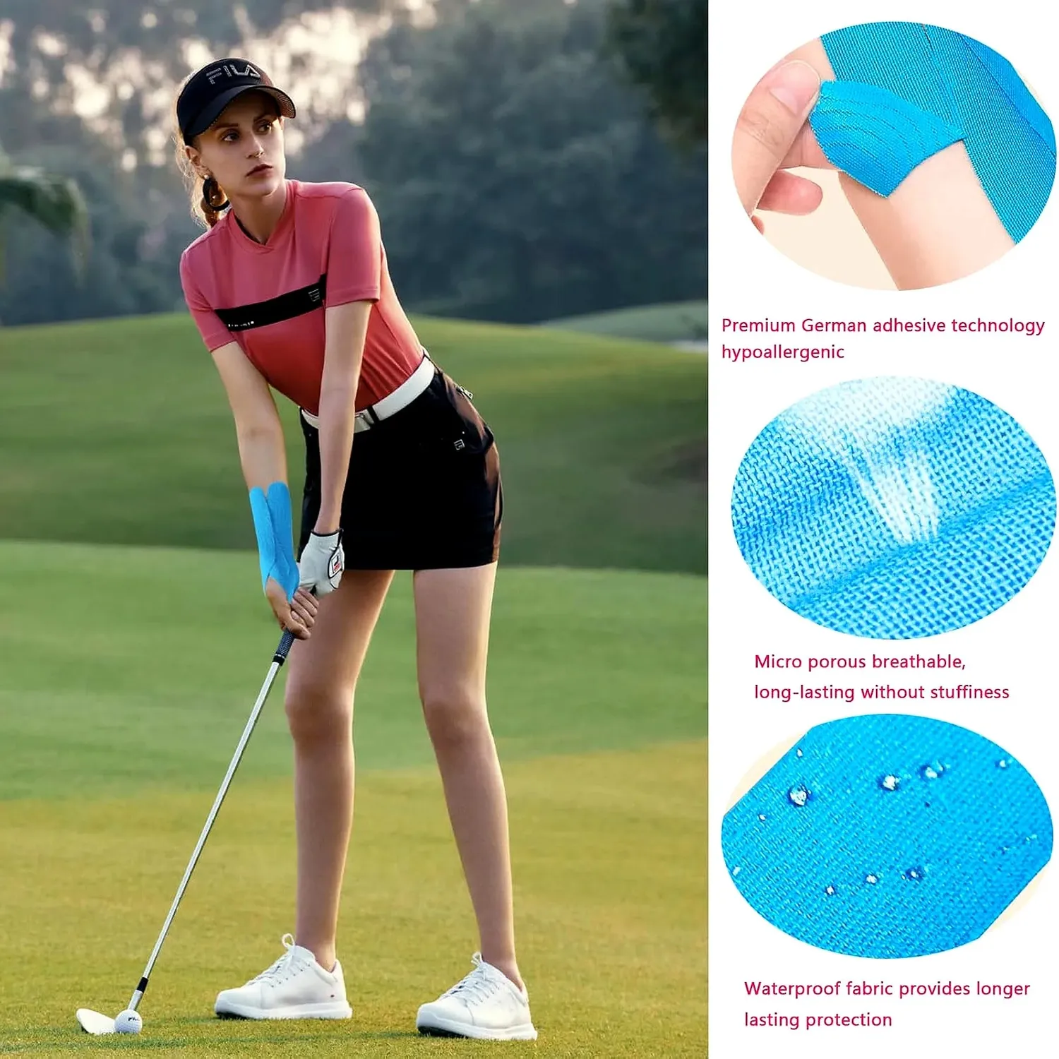 Anampion Kinesiology Tape pols kinesiotape 12 strips multicolor elastisch