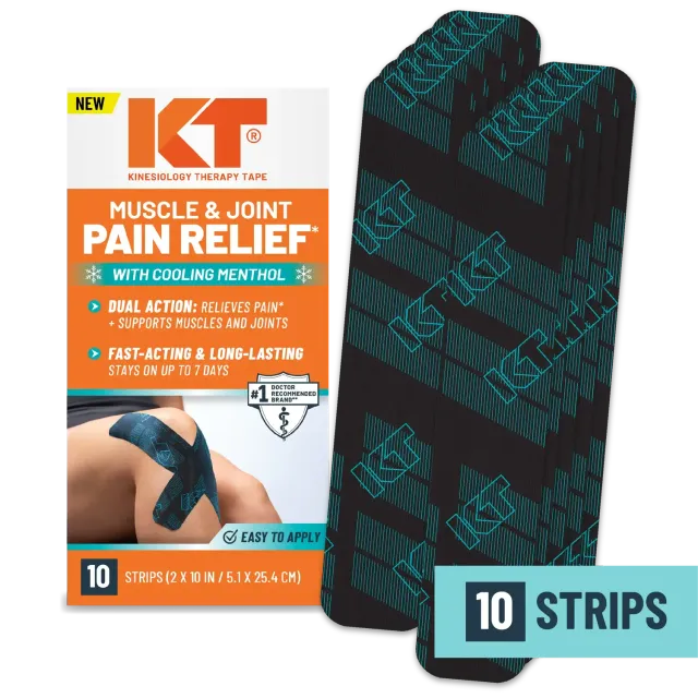 KT Tape Muscle & Joint Pain Relief Patch menthol 10 stuks