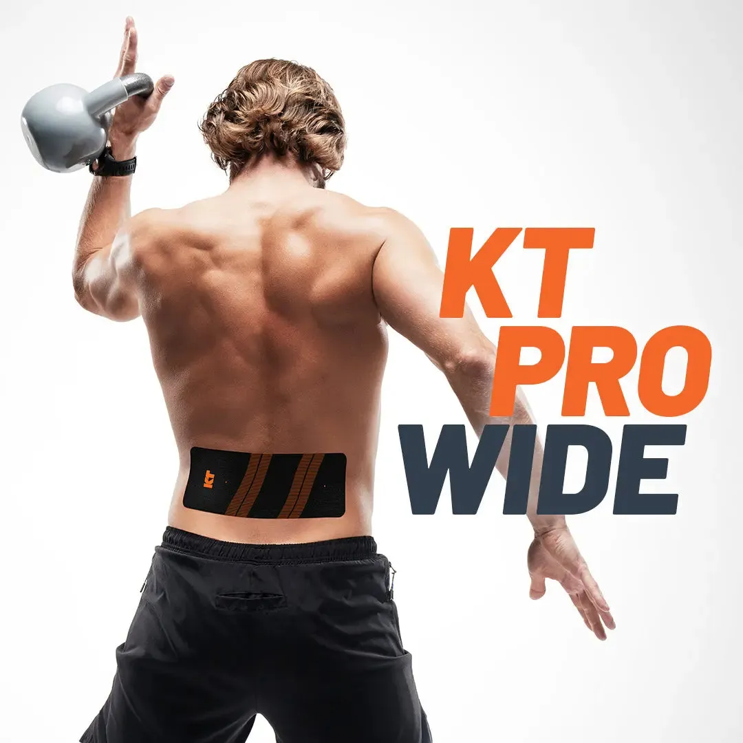 KT Tape Pro Wide kinesiotape jet black 75 strips