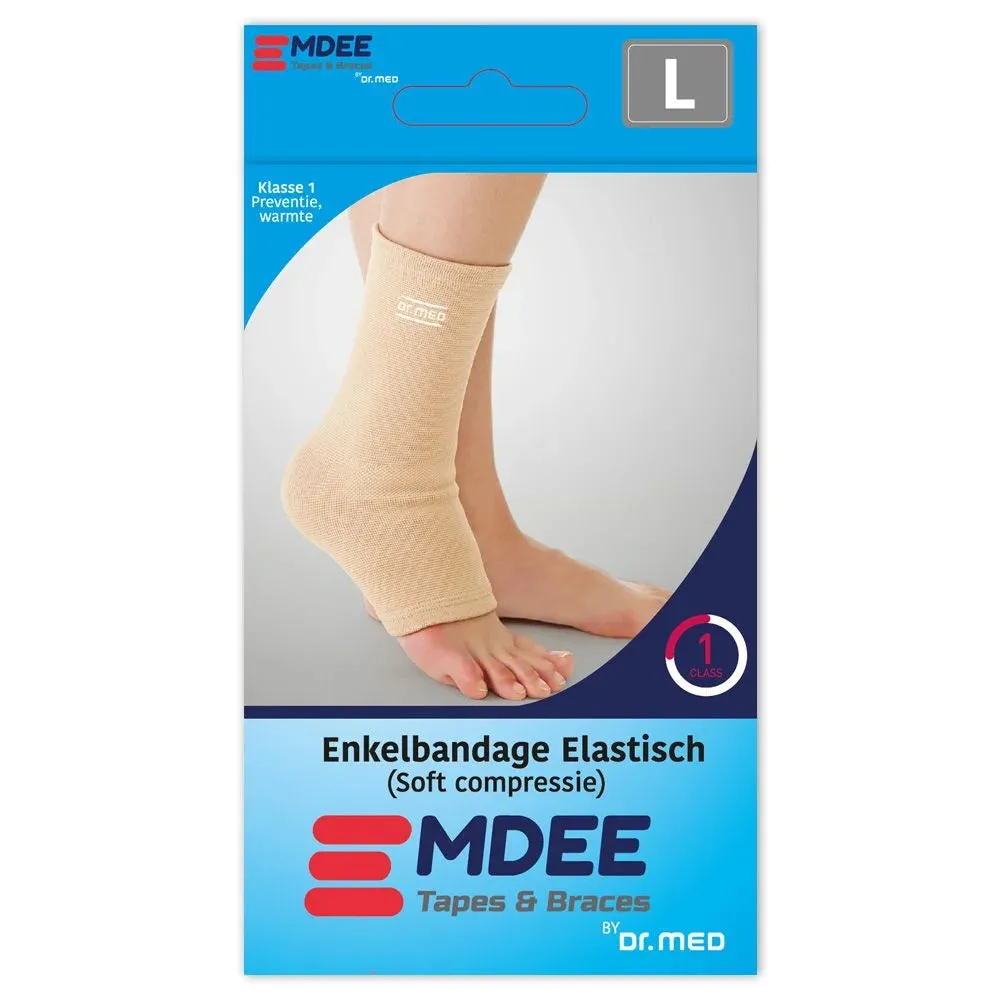 EMDEE Elastische enkelbrace bandage beige medium steun