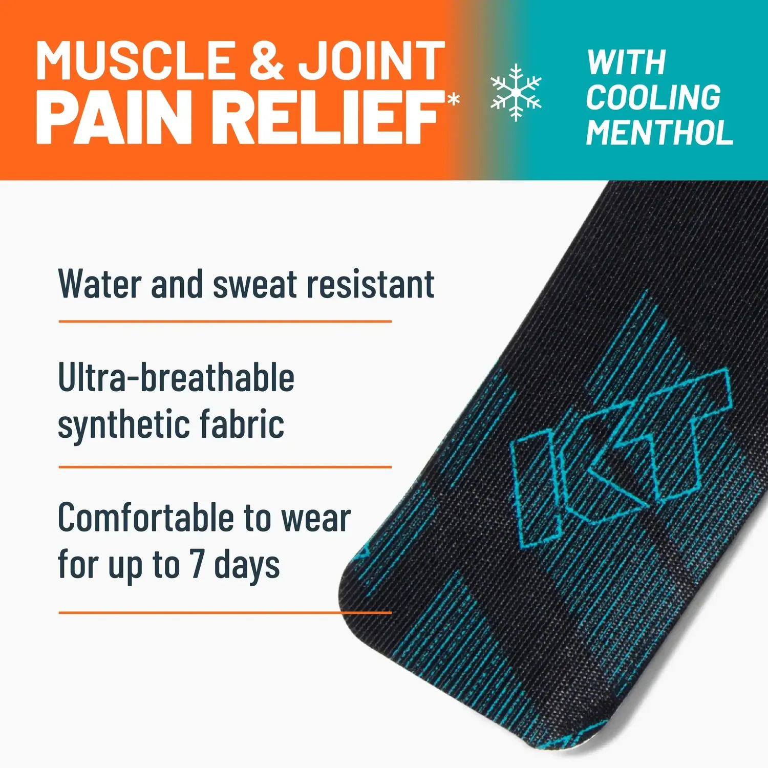 KT Tape Muscle & Joint Pain Relief Patch menthol 10 stuks